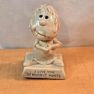 I‎ LOVE YOU SO MUCH IT HURTS Vintage 1970s 6" Statue CUTE!